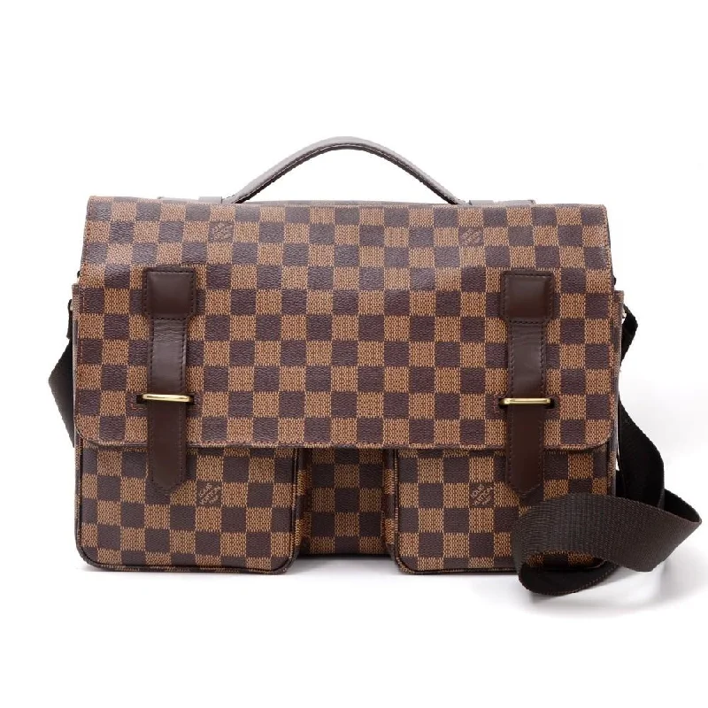 Louis Vuitton Twist bags with a crystal - embellished LV - turnlockBroadway Damier Ebene Canvas Large Messenger Bag