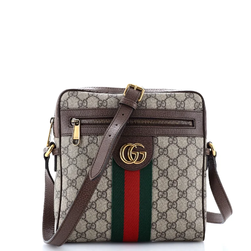 Women Gucci crossbody bags with a printed floral patternOphidia Messenger Bag GG Coated Canvas Small