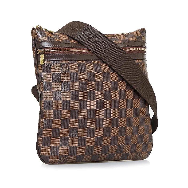 Louis Vuitton bags with a zippered interior pocket for better organizationLouis Vuitton Damier Ebene Pochette Bosphore (AJmo4U)