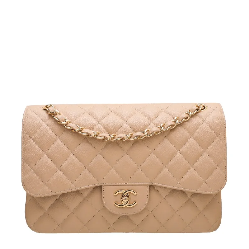 Chanel Classic Flap Bag for Evening PartyChanel Beige Classic Double Flap Bag