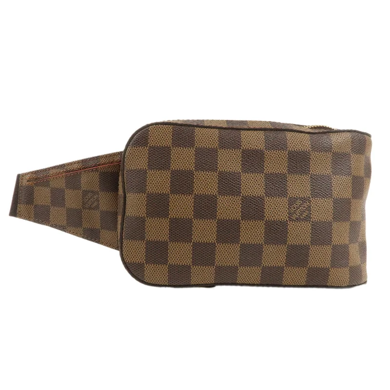 Ladies Louis Vuitton Petite Malle bags with a star - shaped charm for cutenessLouis Vuitton Damier  Ebene Geronimos Body Waist Bag Brown N51994