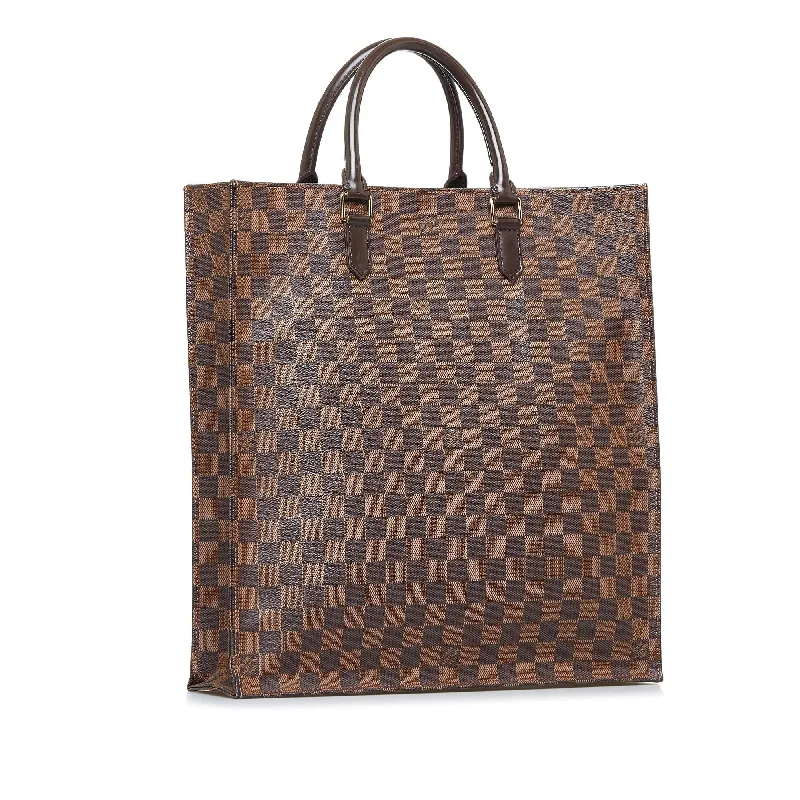 Louis Vuitton Alma bags with a monogram - embossed leather surfaceLouis Vuitton Damier Ebene Sac Plat (jiZN8H)