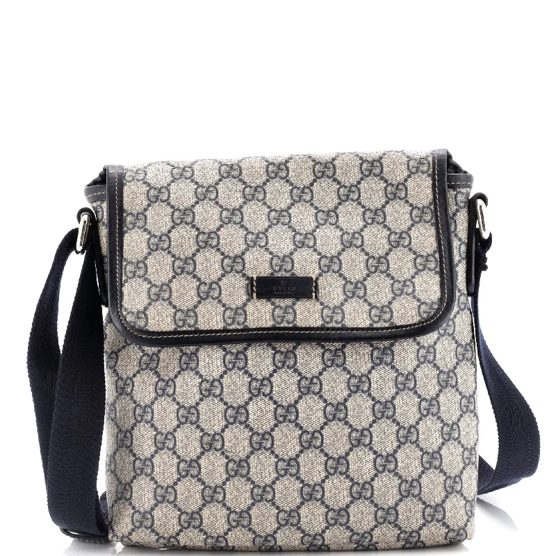 Women Gucci bags with a snap - button closure and a decorative charmFlap Messenger GG Coated Canvas Small