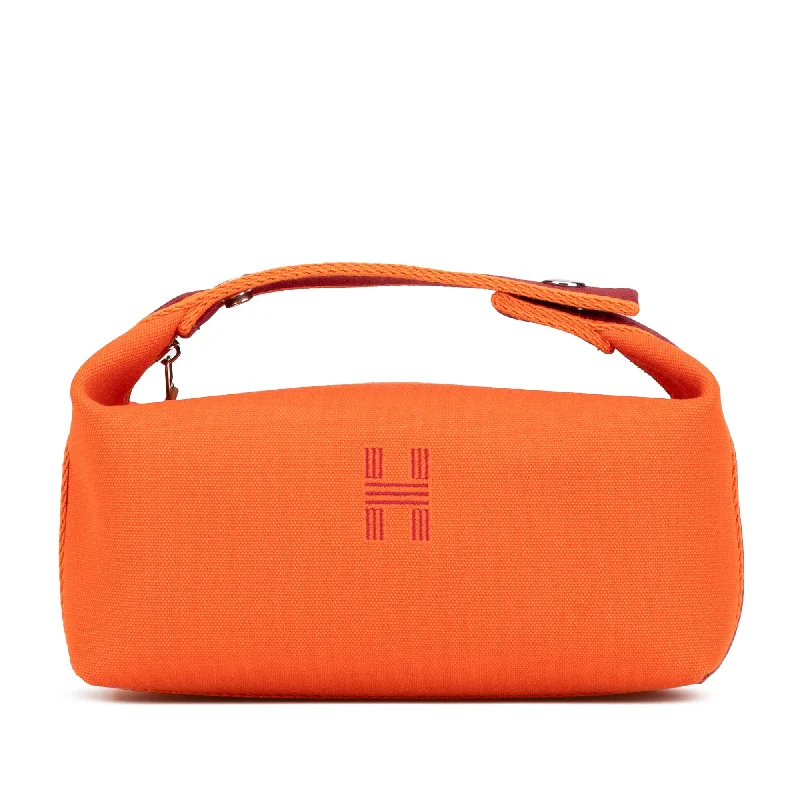 Sustainable - Inspired Hermes Bags with Eco - Conscious MaterialsOrange Hermès Small Toile Bride A Brac