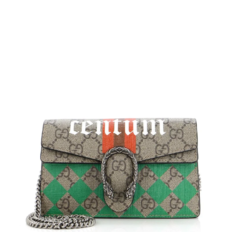 Women Gucci bags with a magnetic snap closure for easy accessDionysus Bag Printed GG Coated Canvas Super Mini