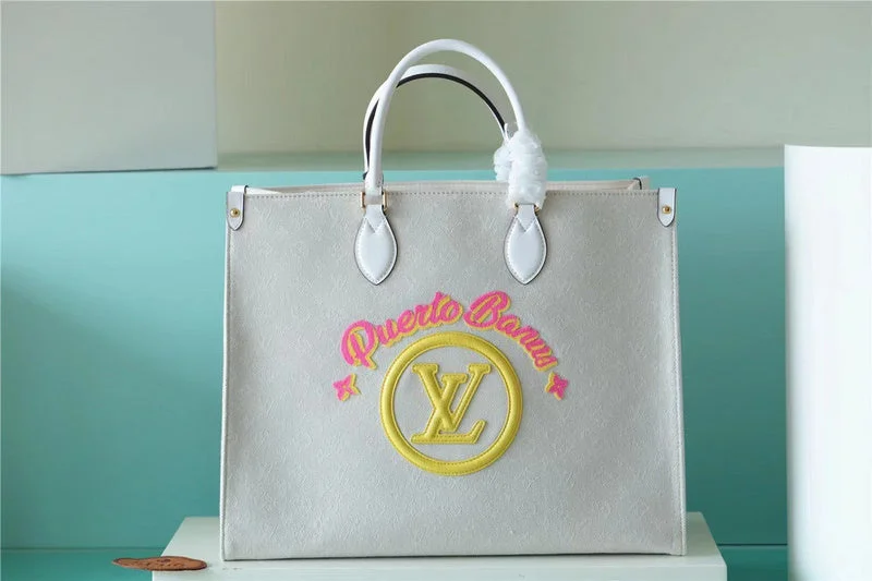 Louis Vuitton tote bags with a printed LV logo on the front for brand visibilityBC - LOUIS VUITTON BAGS - 6966