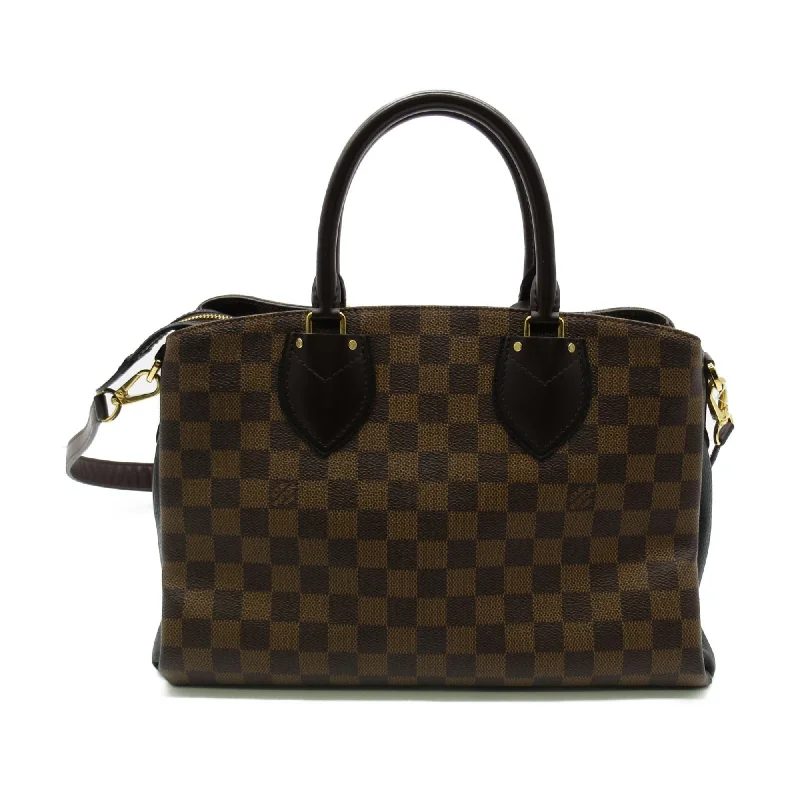 Louis Vuitton bags with a front - flap pocket for quick - access itemsLouis Vuitton Normandy 2wayShoulder Bag Brown Black Damier PVC coated canvas N41487