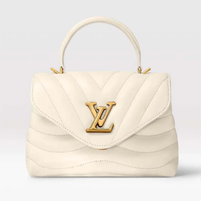 Louis Vuitton backpacks with a padded back panel for comfort during long - wearLouis Vuitton LV Women Hold Me Top-Handle Bag Beige Smooth Cowhide Leather