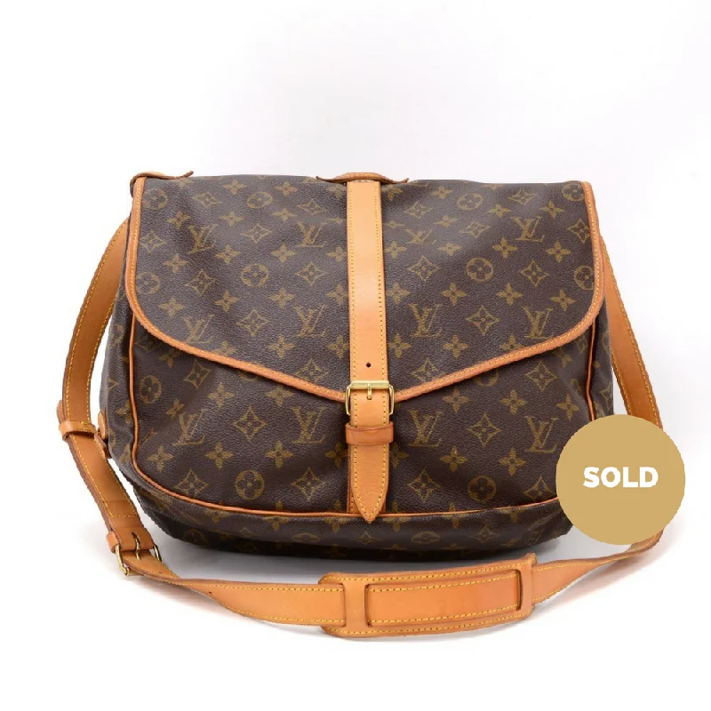 Louis Vuitton Petite Malle bags with a hard - shell structure for uniquenessSaumur 35 Monogram Canvas Shoulder Bag