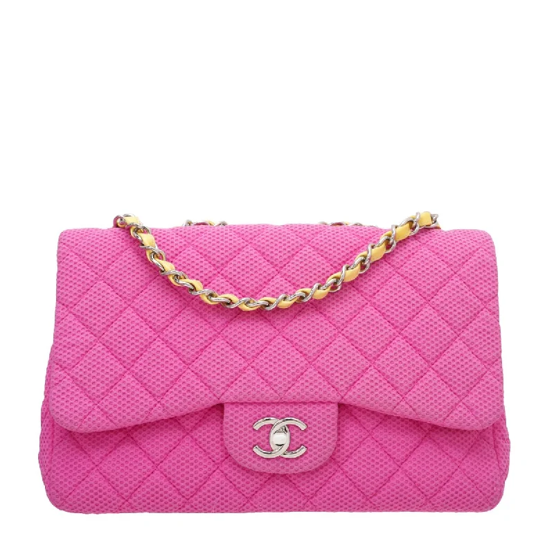 Chanel Luxury Handbag for High - End EventsChanel Bicolor Perforated Jersey Jumbo Flap Bag