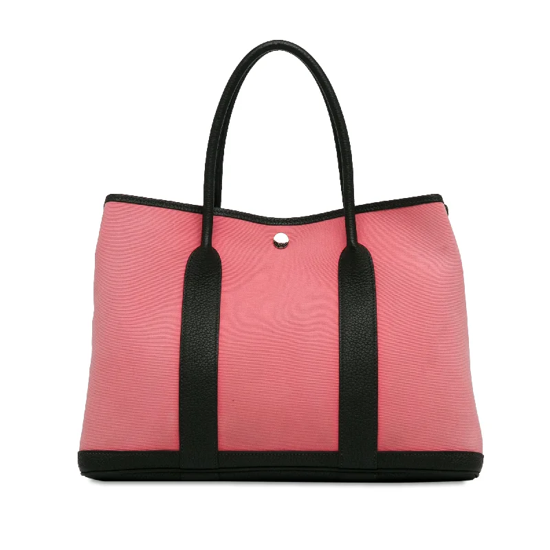 Color - Blocked Hermes Bags for a Bold Fashion StatementPink Hermès Toile Garden Party 36 Tote Bag