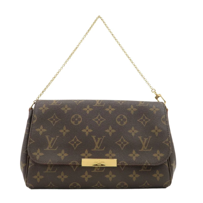 Louis Vuitton tote bags with a spacious interior and multiple pocketsLouis Vuitton Monogram Favorite MM 2Way Shoulder Bag M40718