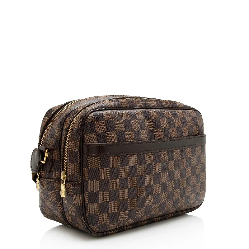 Louis Vuitton tote bags with a spacious interior and multiple pocketsLouis Vuitton Damier Ebene Reporter PM Messenger Bag (22904)