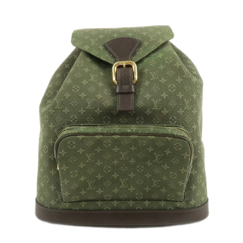 Louis Vuitton bags with a zip - around closure for enhanced securityLouis Vuitton Monogram Mini Montsouris GM Backpack Khaki M92456