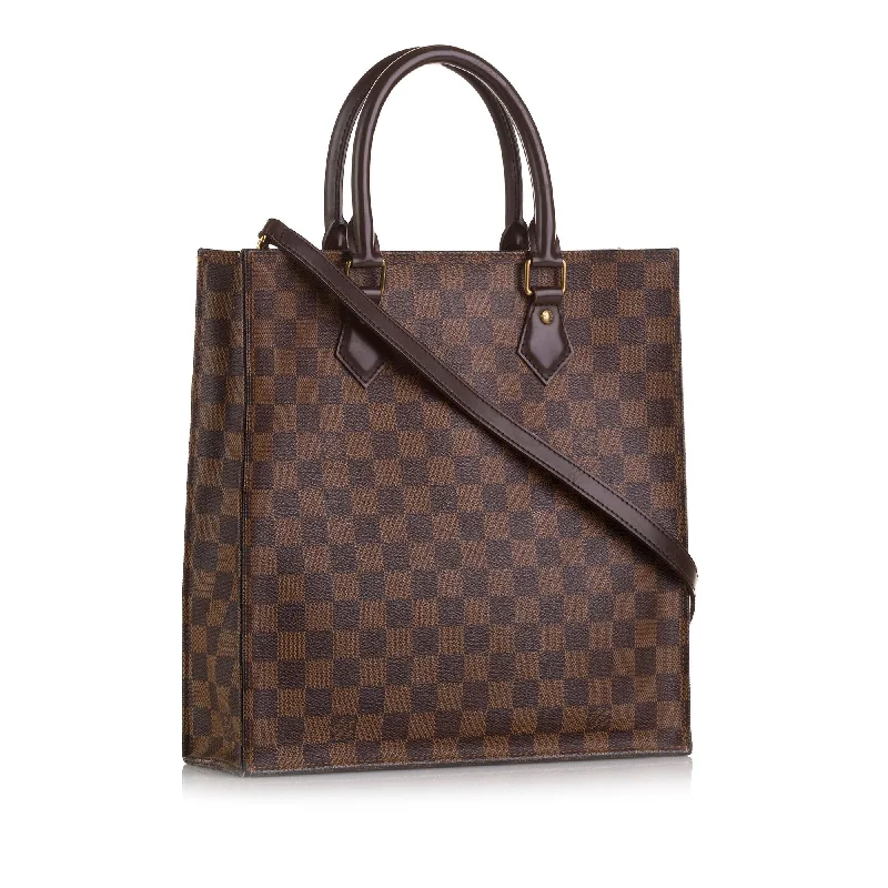 Louis Vuitton tote bags with a spacious interior and multiple pocketsLouis Vuitton Damier Ebene Sac Plat (2oEhod)