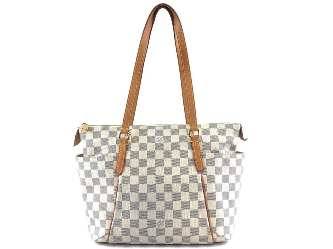 Louis Vuitton backpacks with a sleek, minimalist design for styleLouis Vuitton Damier Azur Canvas Totally PM Bag