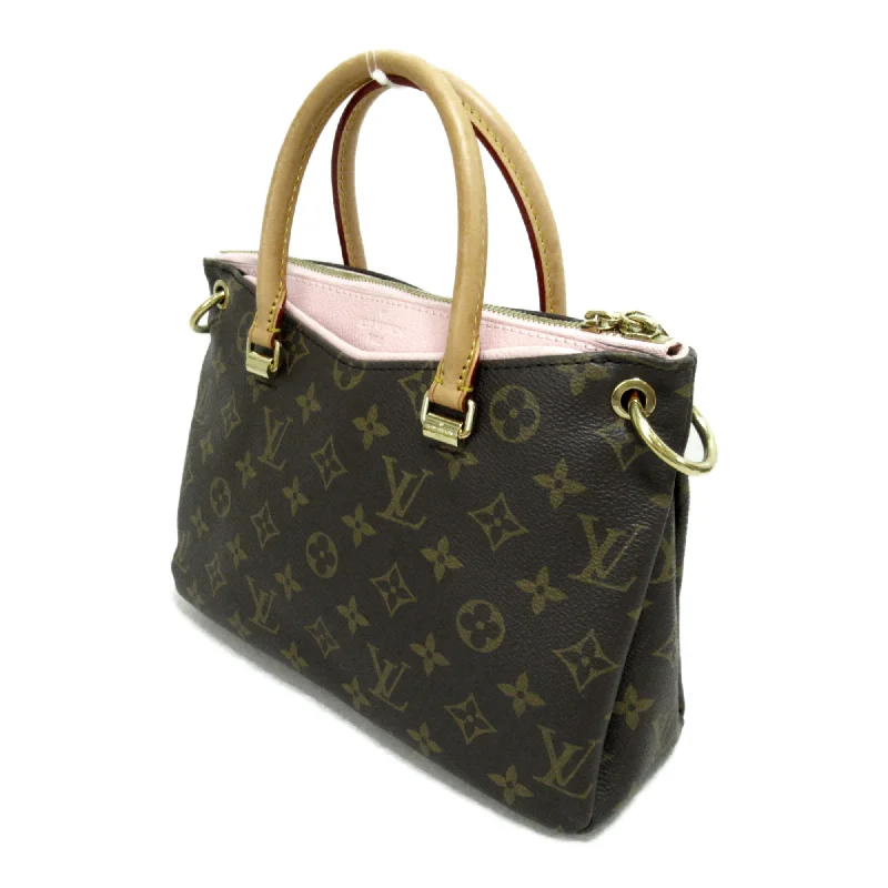 Medium - sized Louis Vuitton tote bags for work and shoppingLouis Vuitton Palas BB 2way Shoulder Bag Brown Rose poodle Monogram PVC coated canvas M44034