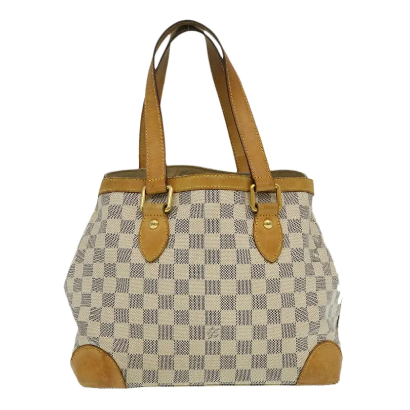 Louis Vuitton crossbody bags with a printed floral pattern for femininityLOUIS VUITTON Damier Azur Hampstead PM Tote Bag N51207 LV Auth yk4018