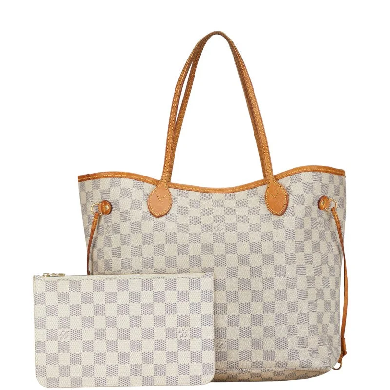 Louis Vuitton backpacks with a sleek, minimalist design for styleLouis Vuitton Damier Azur ark MM Tote Shoulder Bag N51107 White Ivory PVC Leather  Louis Vuitton