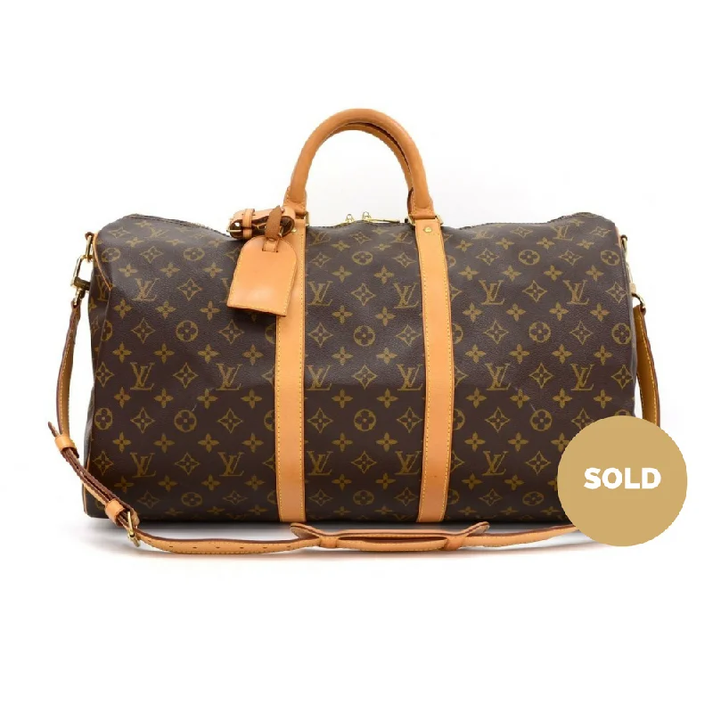 Louis Vuitton bags with a front - flap pocket for quick - access itemsKeepall 50 Bandouliere