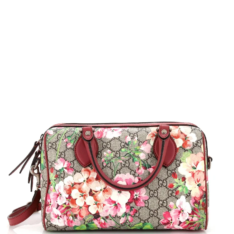 Women Gucci bags with a detachable mobile phone holderConvertible Boston Bag Blooms Print GG Coated Canvas Small