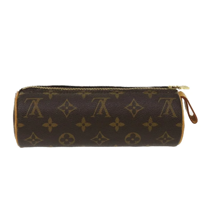 Louis Vuitton backpacks with a multi - pocket organization for functionalityLouis Vuitton Brown Canvas Trousse rond clutch bag