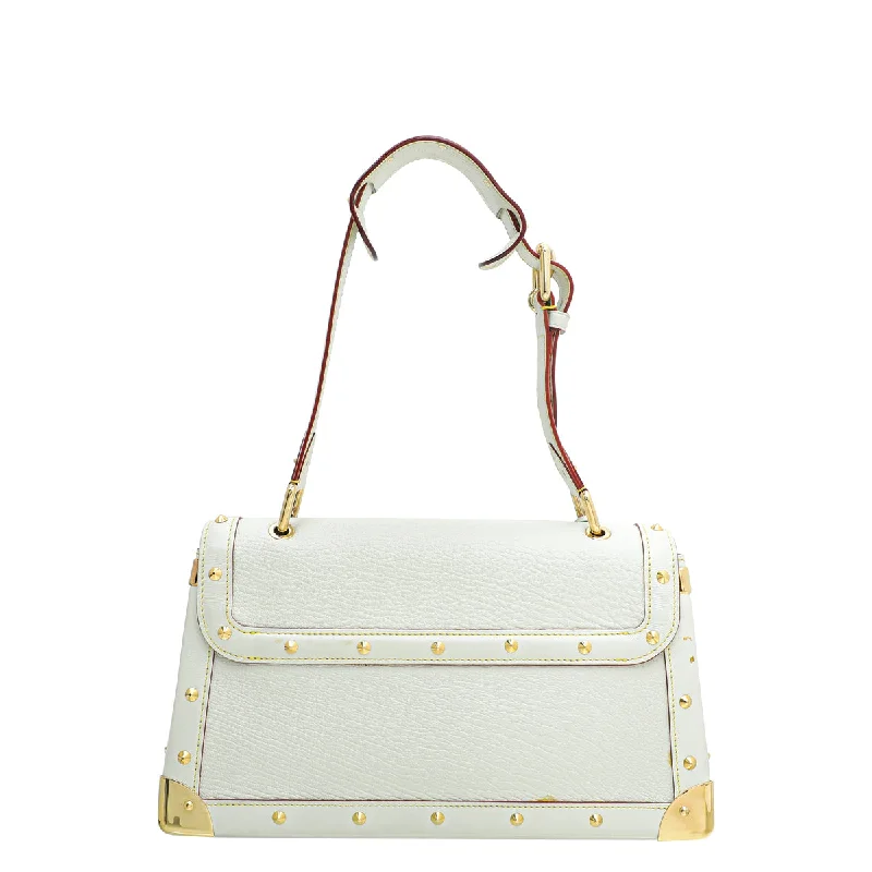 Ladies Louis Vuitton Petite Malle bags in a pastel color for a soft lookLouis Vuitton Cream Suhali Le Talentueux Bag