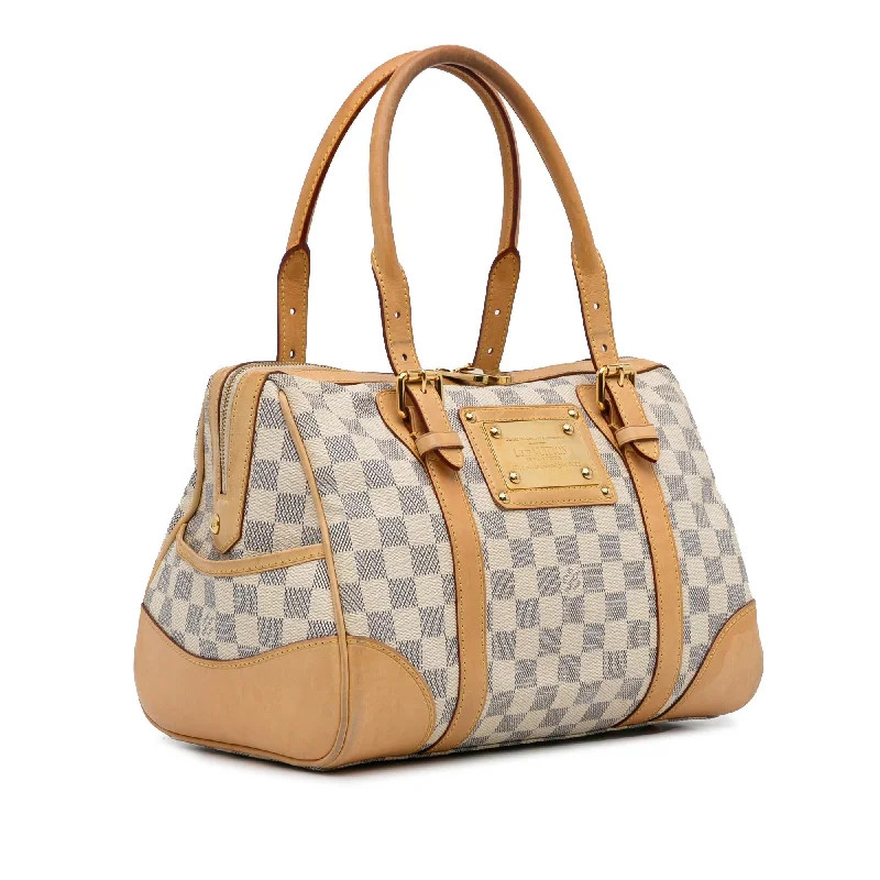 Louis Vuitton bags with a chain - link trim and a leather body for a modern edgeLouis Vuitton Damier Azur Berkeley (SHG-gMWDAr)