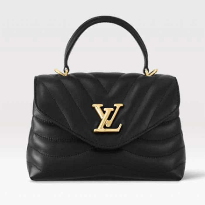 Louis Vuitton Neverfull bags with large capacity for everyday essentialsLouis Vuitton LV Women Hold Me Top-Handle Bag Black Smooth Cowhide Leather