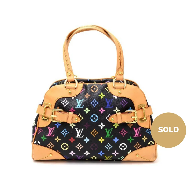 Louis Vuitton tote bags with a printed LV logo on the front for brand visibilityClaudia Multicolore Monogram Canvas Handbag