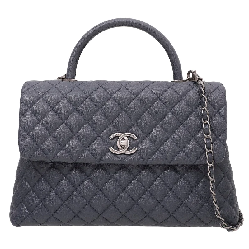 Chanel Classic Flap Bag for Evening PartyChanel Navy Blue Coco Handle Maxi Bag