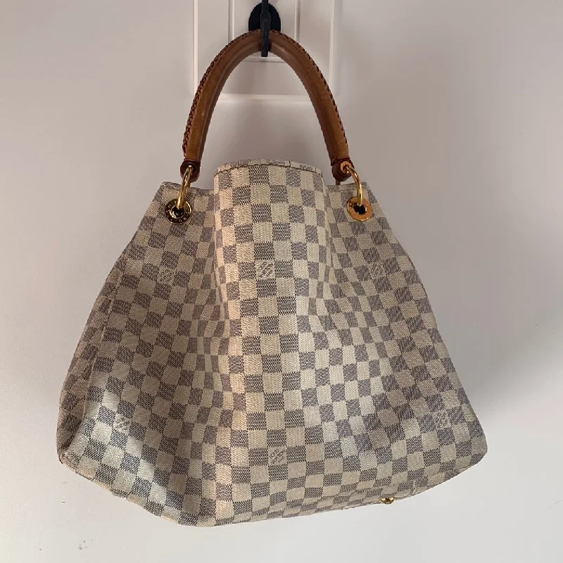 Louis Vuitton crossbody bags with a woven leather strap for textureLouis Vuitton Damier Azur Artsy Shoulder Bag