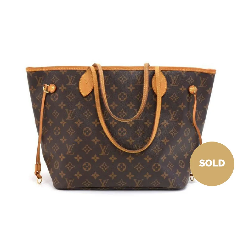 Ladies Louis Vuitton Capucines bags with gold - toned hardwareNeverfull MM Monogram Canvas Shoulder Bag