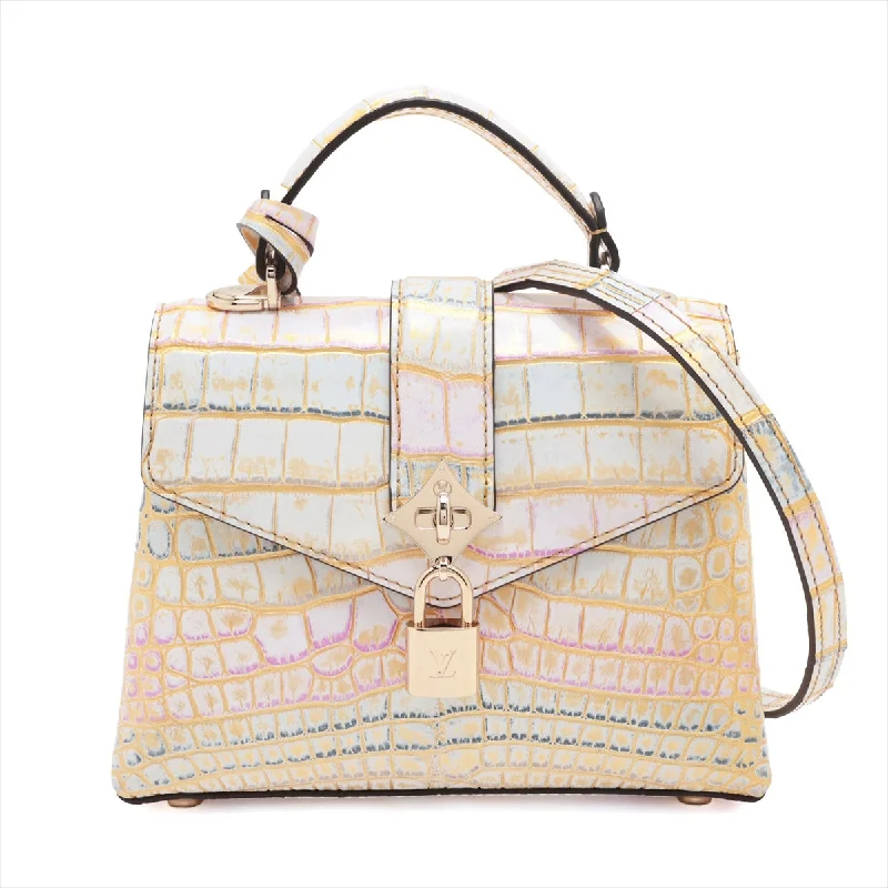 Louis Vuitton bags with a front - zip pocket for small items like keysLouis Vuitton Crocodile Rose Devon Mini N82224 Mirrored