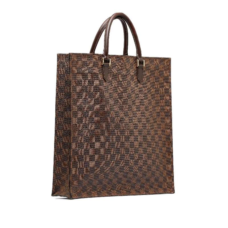 Ladies Louis Vuitton shoulder bags with a tassel decoration for charmLouis Vuitton Damier Ebene Sac Plat (eXrlnV)