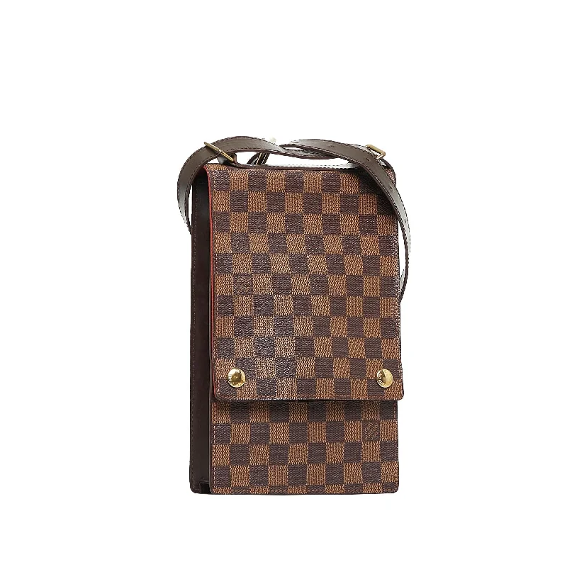 Louis Vuitton crossbody bags in a bold red color for a statementLouis Vuitton Damier Ebene Portobello (FgWKmy)