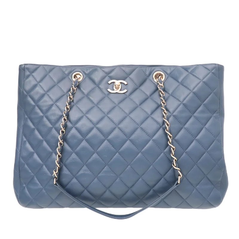 Chanel All - Match Handbag for Versatile StylingChanel Blue CC Classic Shopping Tote Bag