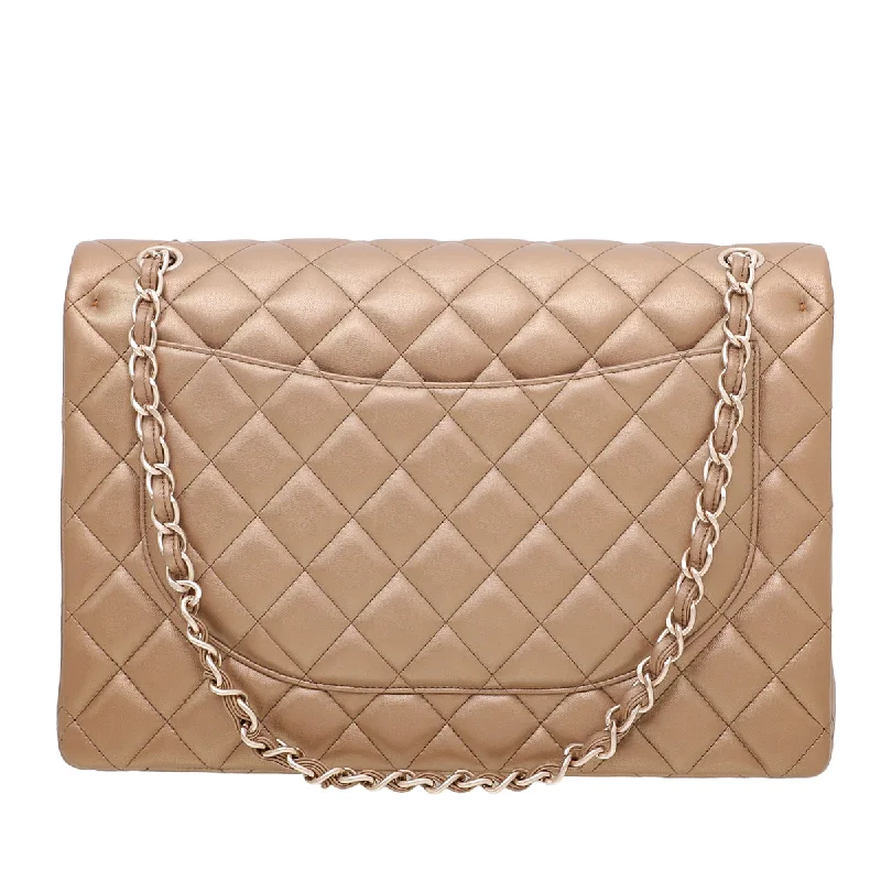 Chanel All - Match Handbag for Versatile StylingChanel Golden Bronze Classic Double Flap Maxi Bag