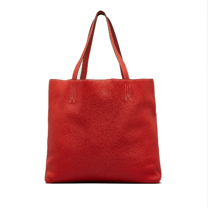 Designer - Crafted Hermes Bags for Fashion AficionadosRed Hermès Clemence Double Sens 36 Tote Bag