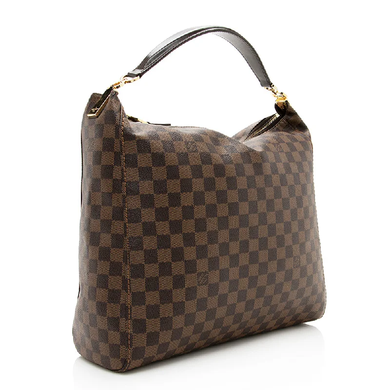 Louis Vuitton crossbody bags with a keychain holder for practicalityLouis Vuitton Damier Ebene Portobello GM Shoulder Bag (19894)