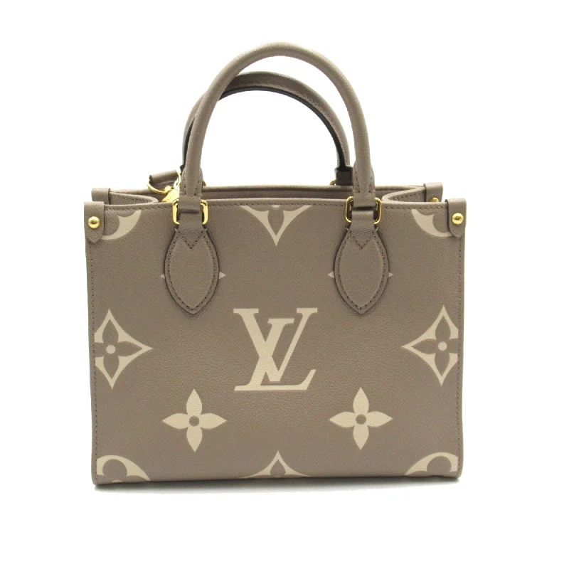 Ladies Louis Vuitton handbags with a detachable coin purse insideLouis Vuitton On the Go PM Beige Turtle claim Monogram empreinte leather M45779