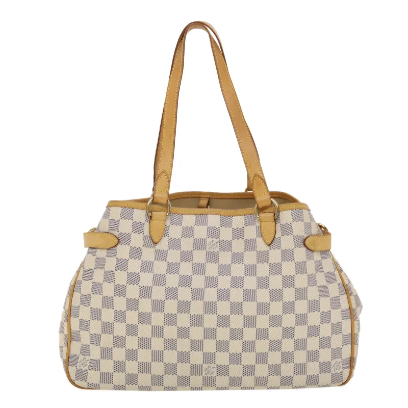 Ladies Louis Vuitton Petite Malle bags with a star - shaped charm for cutenessLOUIS VUITTON Damier Azur Batignolles Horizontal Tote Bag N48172 LV Auth 40025