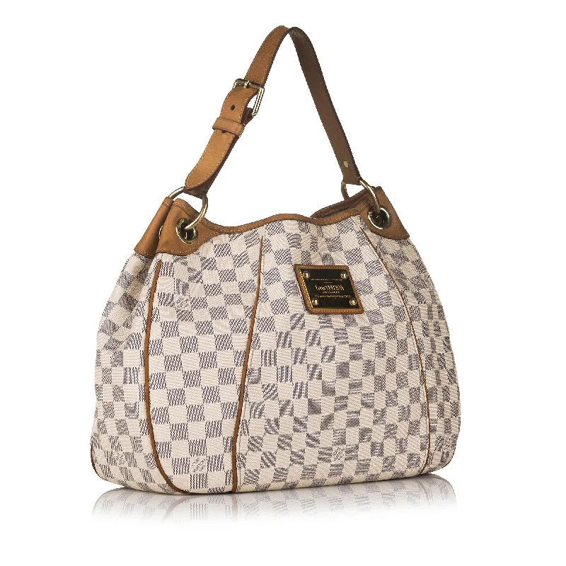 Louis Vuitton bags with a zip - around closure for enhanced securityLouis Vuitton Damier Azur Galliera PM (SHG-32899)