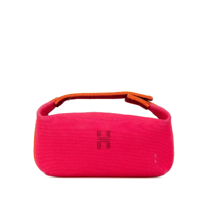 Functional Hermes Roulis Bags with Multiple CompartmentsPink Hermès Small Toile Bride A Brac