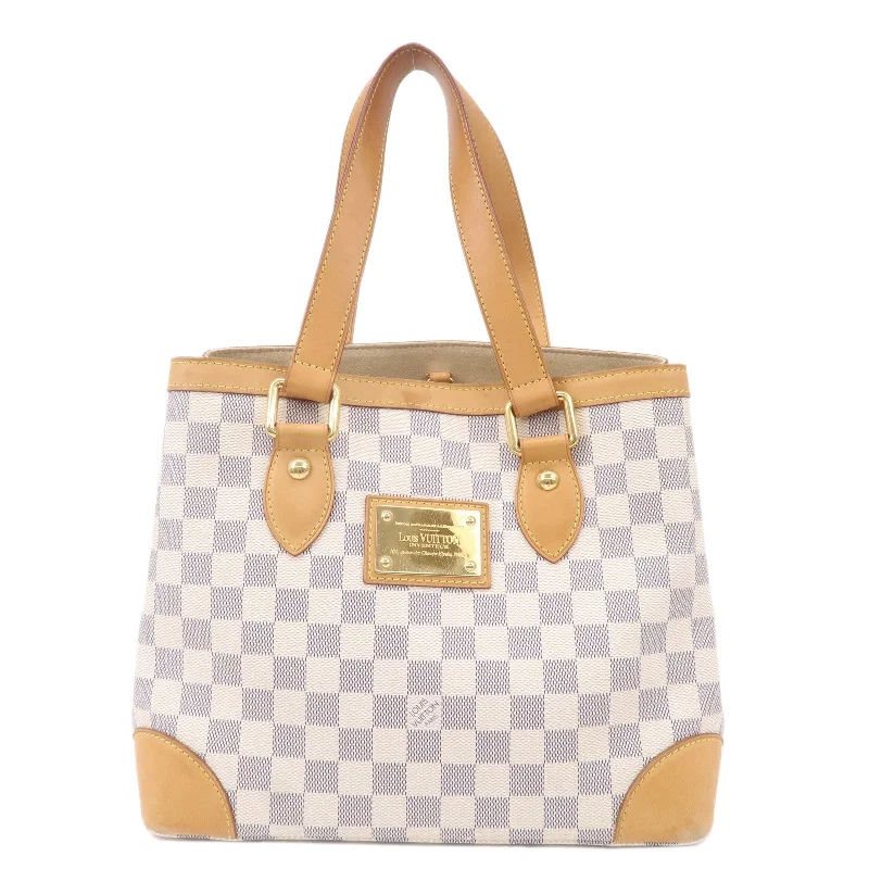 Louis Vuitton crossbody bags with adjustable shoulder straps for comfortLouis Vuitton Damier Azur Hampstead PM Hand Bag Ivory N51207