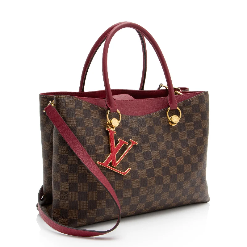 Ladies Louis Vuitton handbags with a detachable coin purse insideLouis Vuitton Damier Ebene Riverside Tote (mmyX8O)