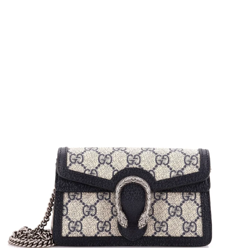 Women Gucci bags with a magnetic snap closure for easy accessDionysus Bag GG Coated Canvas with Leather Super Mini