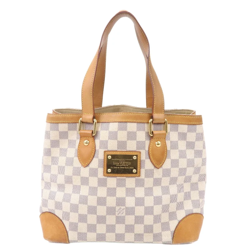 Ladies Louis Vuitton handbags with a detachable coin purse insideLouis Vuitton Damier Azur Hampstead PM Hand Bag Ivory N51207