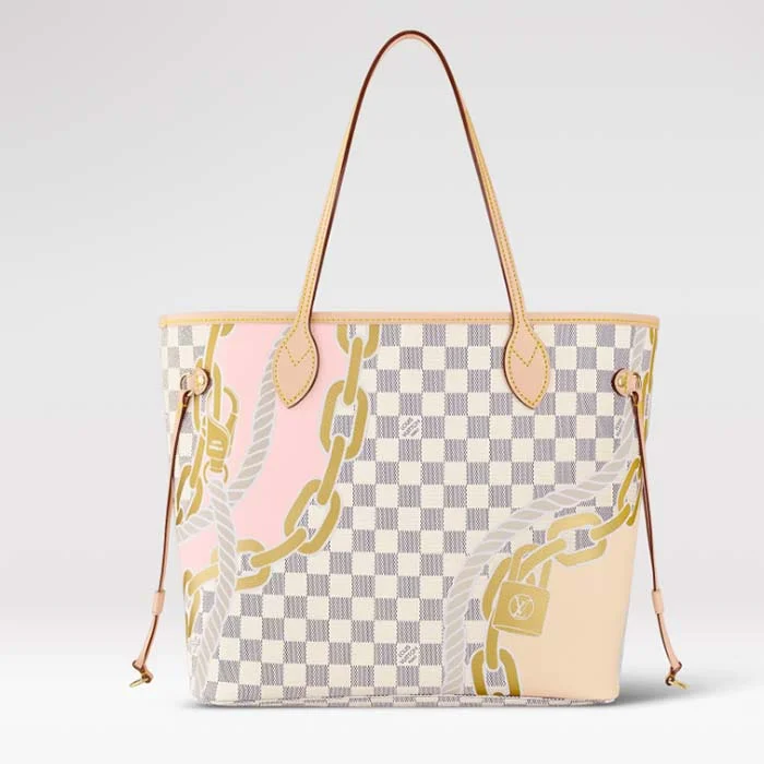 Louis Vuitton handbags with a back - zip pocket for storing valuablesLouis Vuitton Women LV Neverfull MM Tote New Spring Collection Nautical