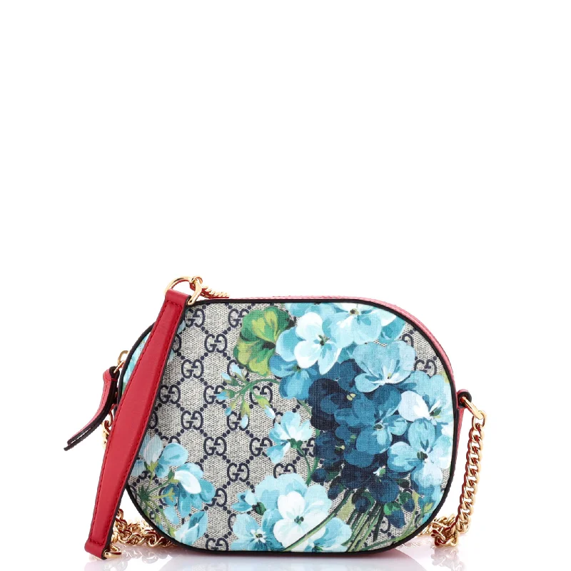 Gucci tote bags for women with a printed Gucci logoChain Crossbody Bag Blooms Print GG Coated Canvas Mini